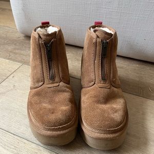 UGG Neumel Platform Suede Booties 8